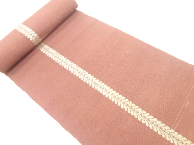 JAPANESE KIMONO / ANTIQUE BOLT FOR HASSUN OBI / SILK / WOVEN DOKKOFUJI PATTERN